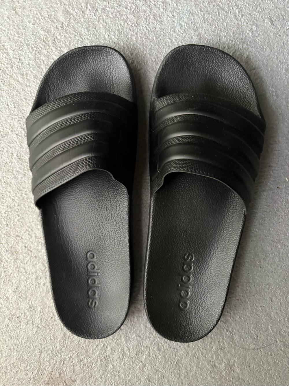Adidas Adilette Cloudfoam Slides •Black•Size 8